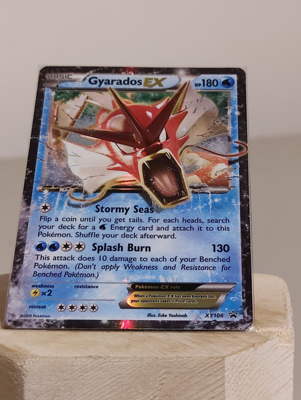 Gyarados EX XY106 Promo Pokémon Kaart, Ophalen of Verzenden, Gebruikt, Losse kaart