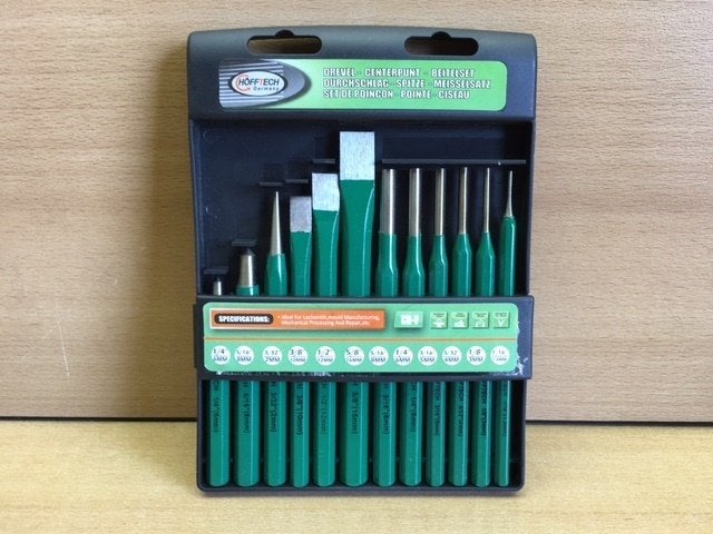 Drevel Centerpunt Beitelset 12 dlg Chroom Vanadium., Eddiys, Espel, Gereedschap of Toebehoren, Nieuw