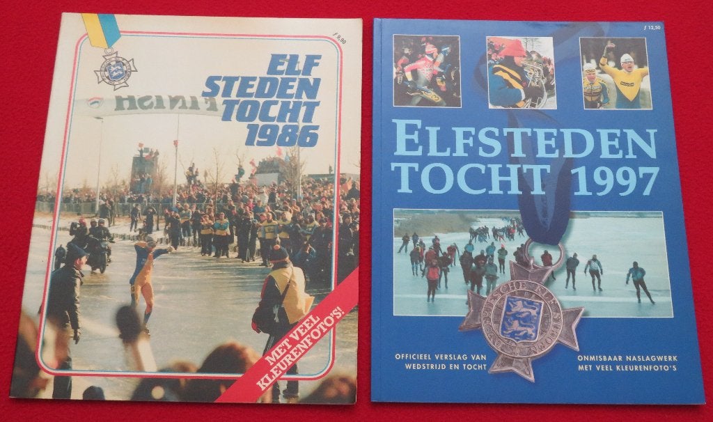 Sportboeken Elfstedentocht 1986 + 1997, Ophalen, Gelezen, Wintersport