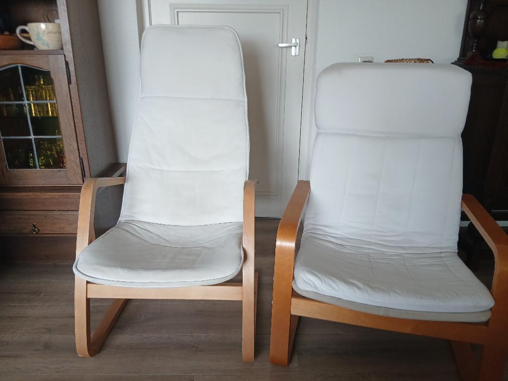 Gratis ophalen 2 Ikea stoelen, Ophalen, Gebruikt, Twee, Wit