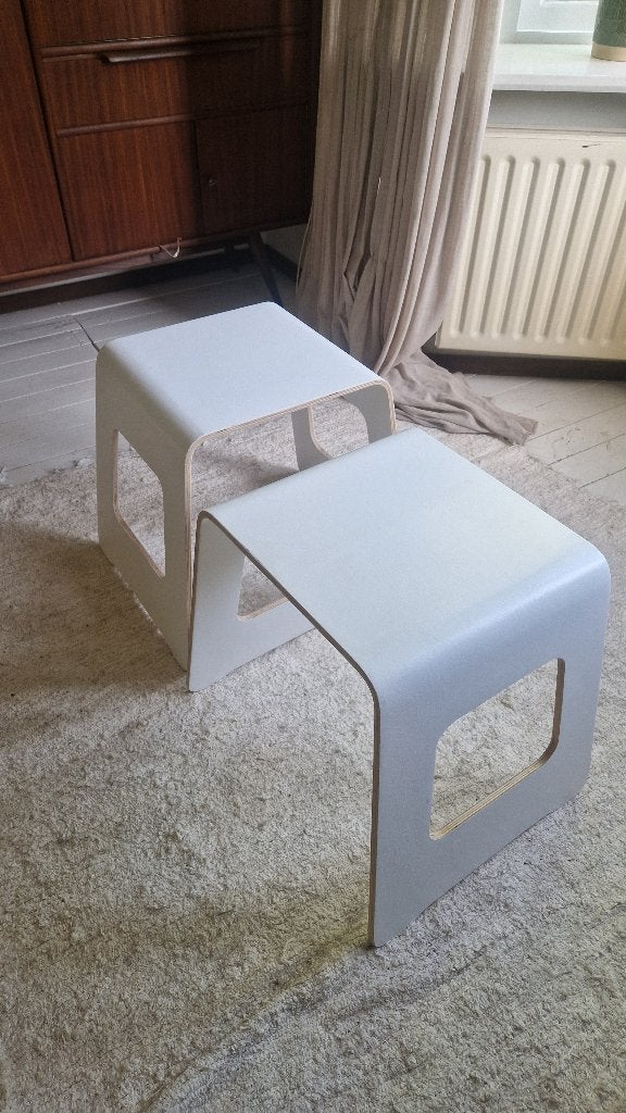 Vintage Ikea tafeltjes / krukjes Lisa Norinder, Ophalen, Gebruikt, Hout