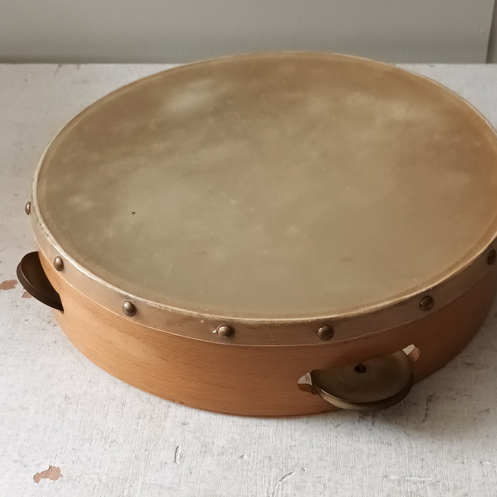 Vintage houten Tamboerijn, Ophalen of Verzenden, Gebruikt, Overige soorten