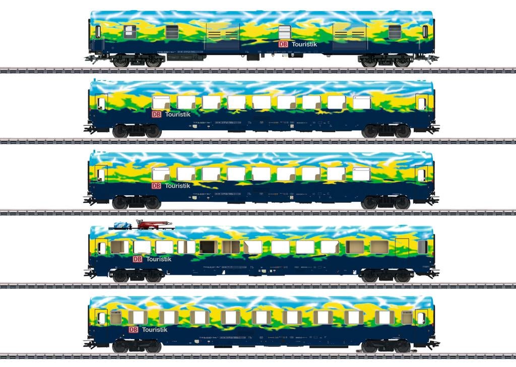 Marklin H0 43879 5 personenrijtuigen Touristik design DB, Wisselstroom, Ophalen of Verzenden, Märklin, Nieuw