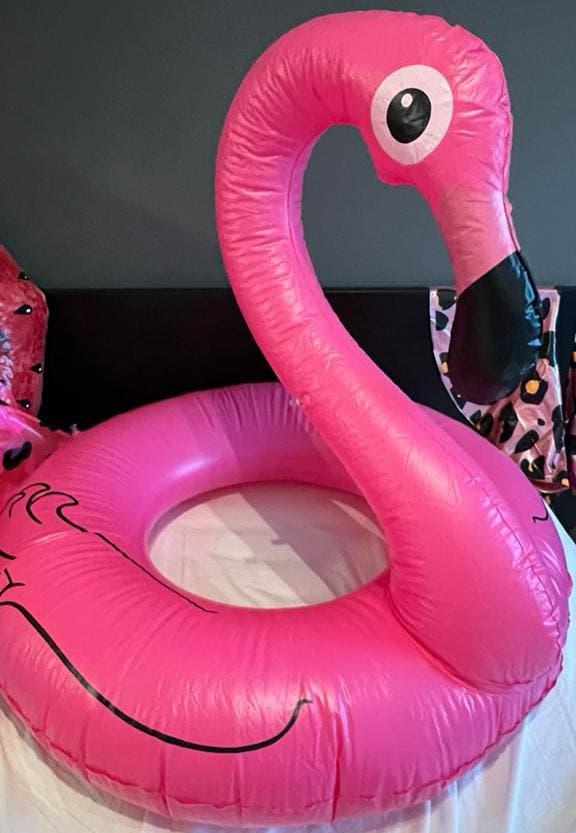 Opblaasbare roze flamingo zwemband, Ophalen of Verzenden, Zo goed als nieuw