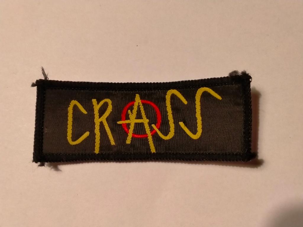 Crass Cross vintage punk muziek logo patch embleem 3, Ophalen of Verzenden, Zo goed als nieuw, Kleding