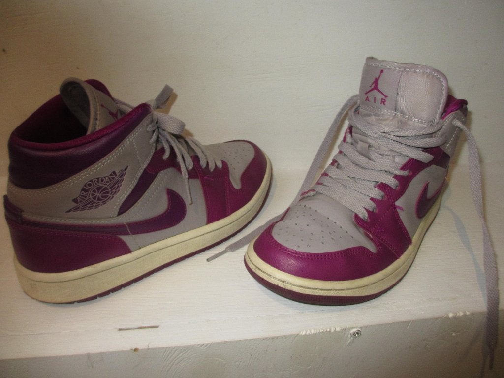 nike Air Jordan mid purple schoenen licht gedragen Mt:38,5, Overige kleuren, Nike, Ophalen of Verzenden, Gedragen
