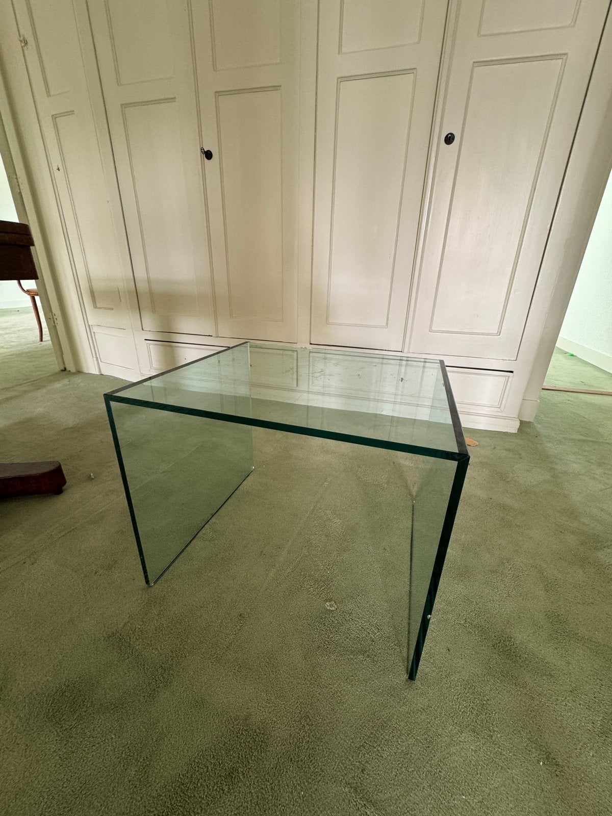 Stijlvolle glazen salontafel, Ophalen, Gebruikt, 50 tot 100 cm, Glas