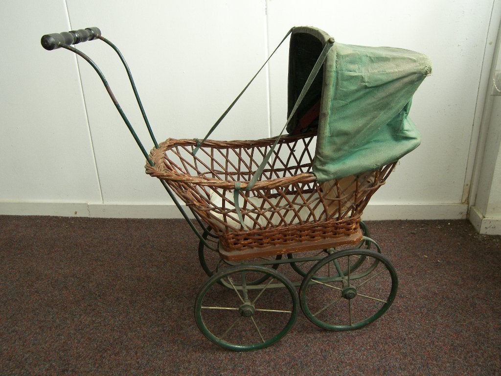 antiek speelgoed poppenwagen 1880, Antiek en Kunst, Ophalen