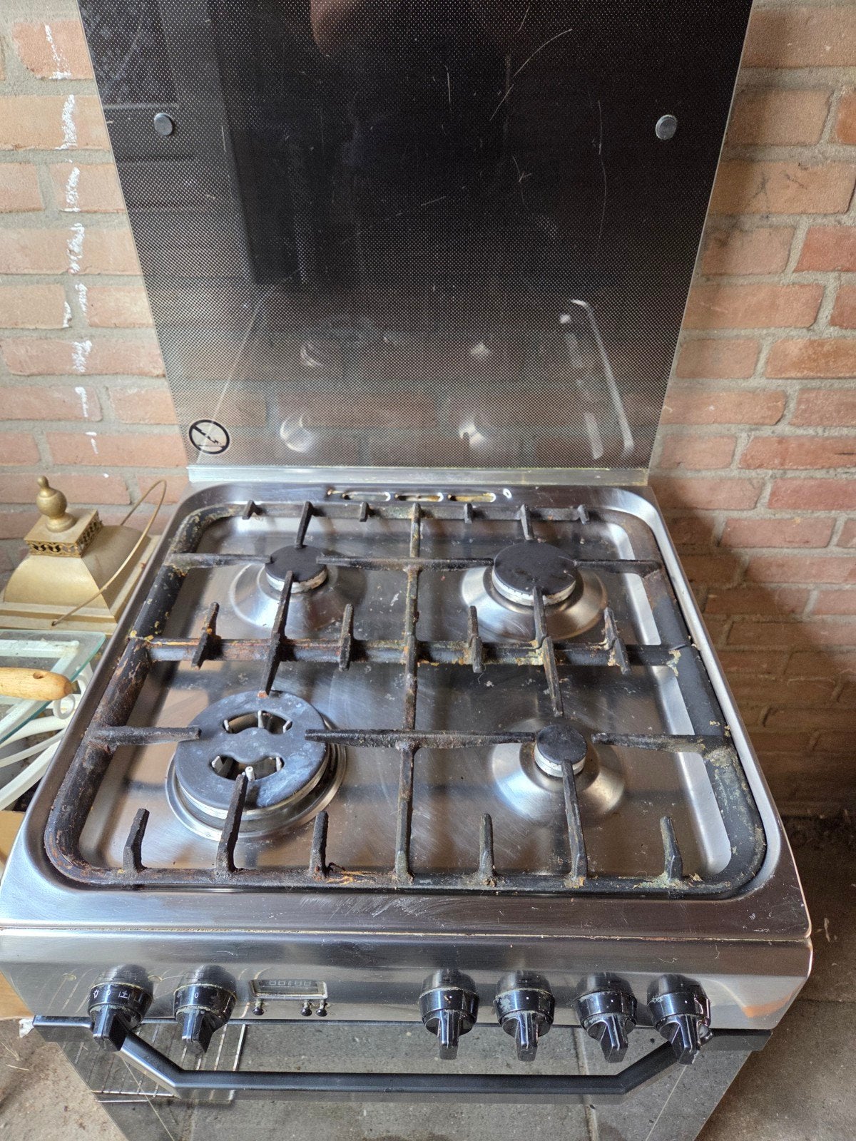 Indesit oven met gasfornuis - Gebruikt, Ophalen, Gebruikt, 60 cm of meer, 4 kookzones
