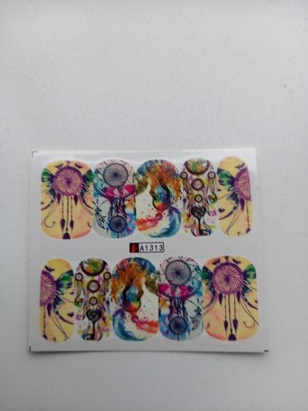 Velletje nagel water decals stickers A1313 dromenvangers, Verzenden, Nieuw, Toebehoren, Handen en Nagels