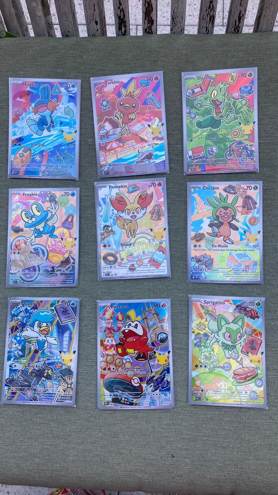Pokemon first Partners  3 compleet set 9 kaartjes 190,00 eur, Hobby en Vrije tijd, Ophalen of Verzenden, Zo goed als nieuw
