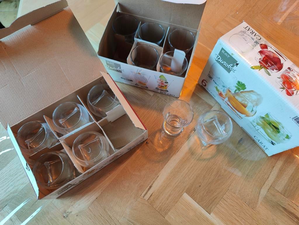 Amuse glaasjes in originele verpakking, Ophalen, Nieuw, Overige stijlen, Glas