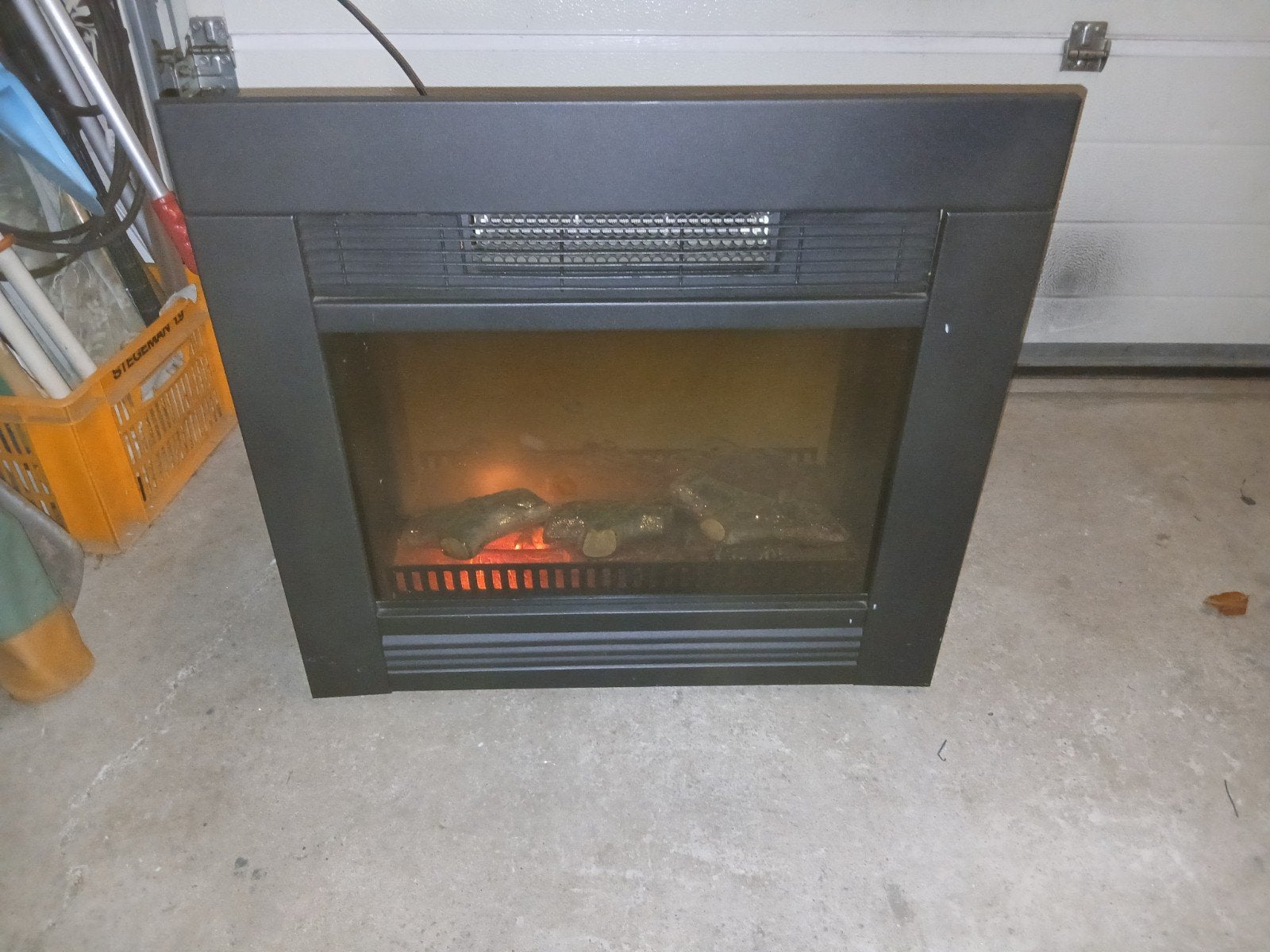 Sfeerhaard met elektrische verwarmer, Ophalen, Gebruikt, Vrijstaande haard, Elektrische haard