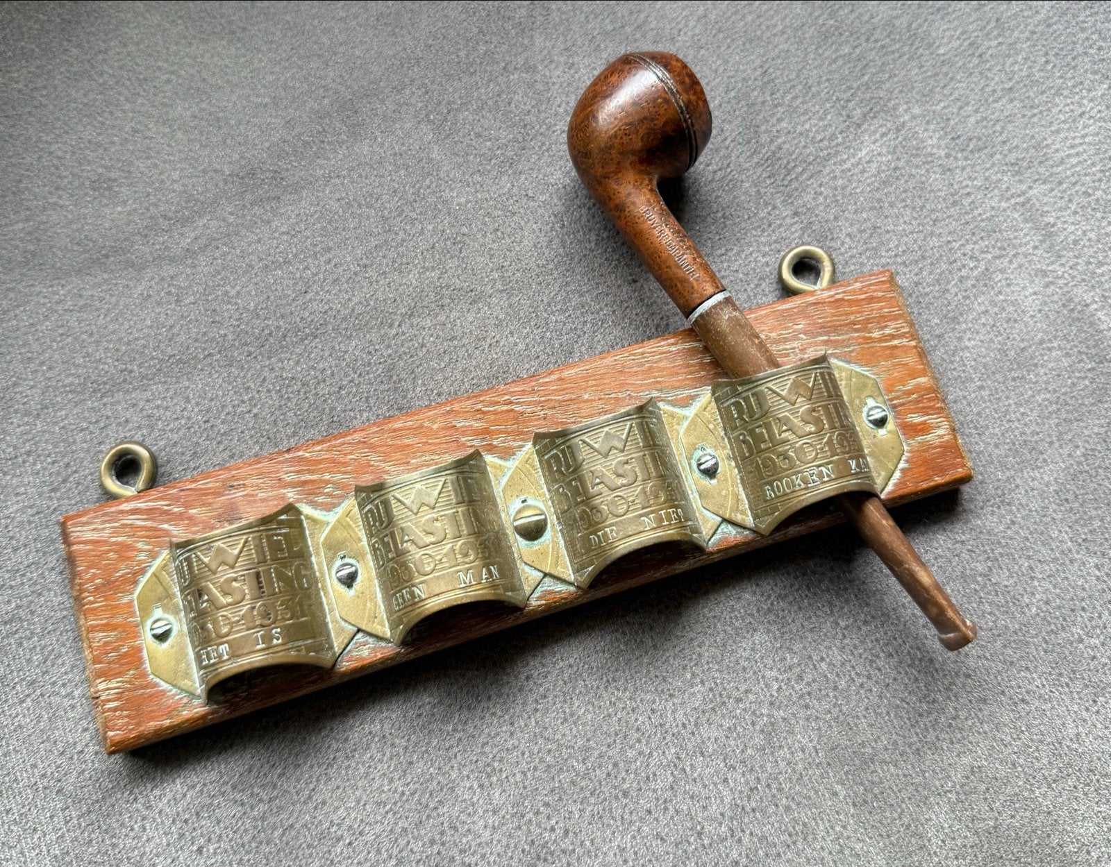 Vintage Pijp met Wandhouder - Bruyere Garantie, Ophalen of Verzenden, Gebruikt