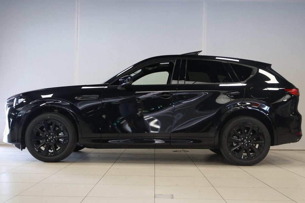 Mazda CX-60 2.5 e-SkyActiv PHEV Homura Plus ., Auto's, Mazda, Automaat, Gebruikt, Zwart, 2500 kg