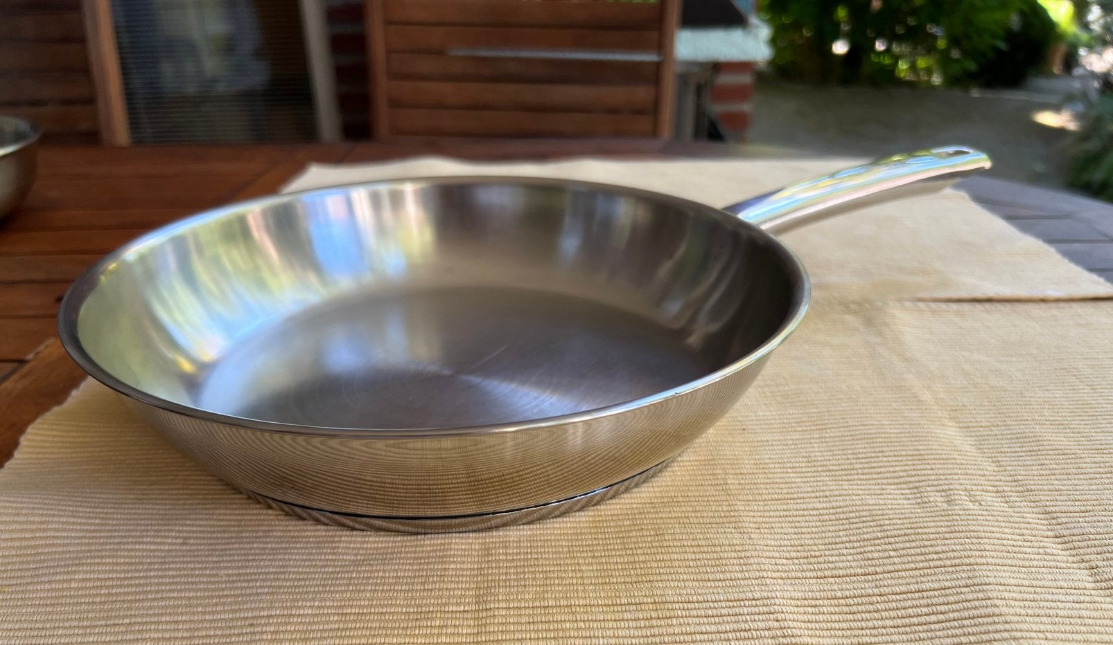 t.k.BK RVS koekenpan 24cm INDUCTIE, Ophalen of Verzenden, Zo goed als nieuw, Rvs