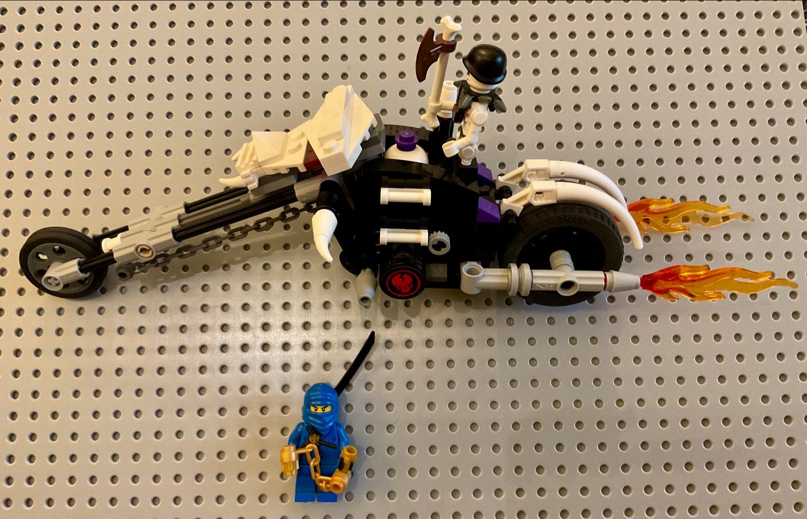 Lego 2259 Ninjago Skull Motorbike met Minifiguren, Ophalen, Inclusief minifiguren, Lego, Zo goed als nieuw