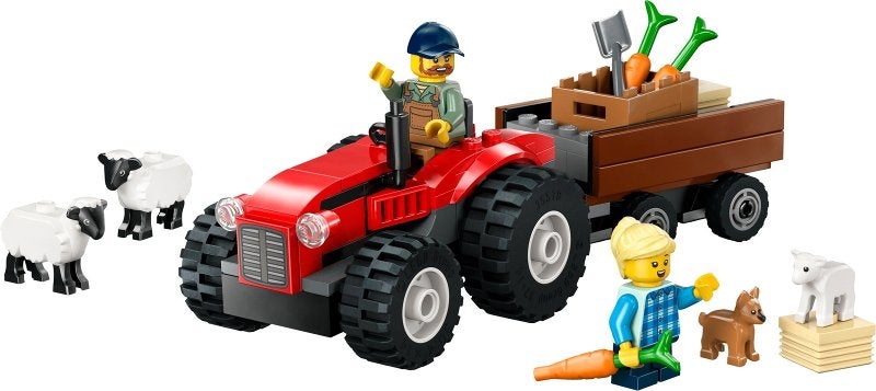 "Lego | City | Rode tractor, aanhanger en schapen | 60461, Lego, City, Lego, Nieuw