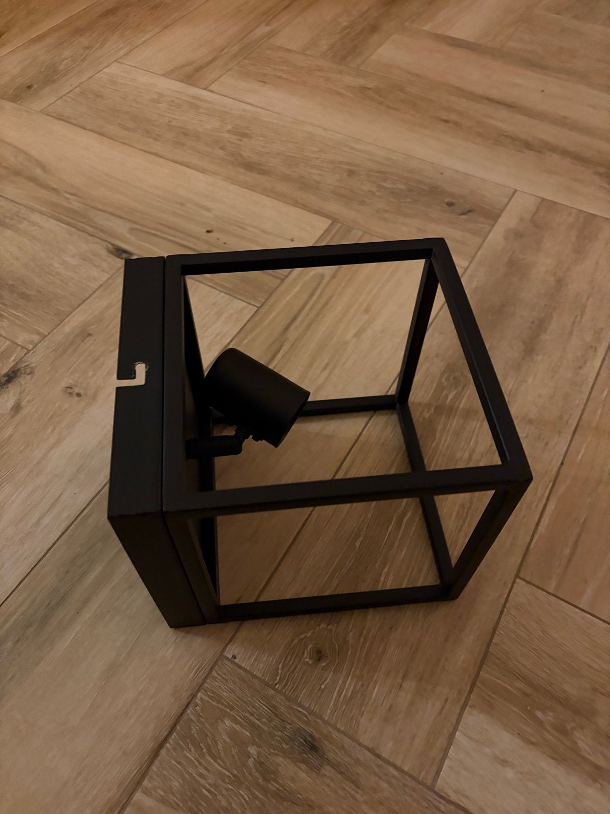 Zwarte Kubus Lamp - Modern Design, Zwart, Zo goed als nieuw, Modern, Ophalen
