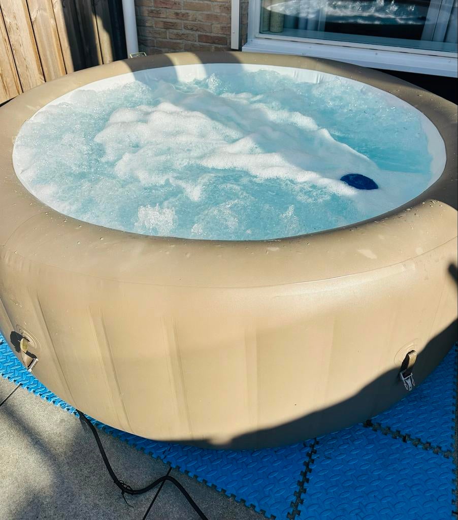 Bestway Lay-Z-Spa Jacuzzi Rond Ø 200 cm - Bubbelbad, Tuin en Terras, Zwembaden, Gebruikt, Opblaaszwembad, 80 tot 120 cm, 200 tot 400 cm
