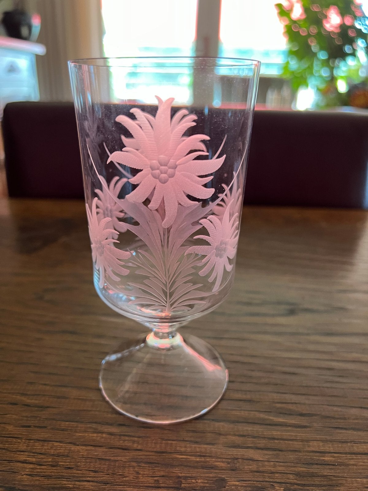 Vintage Riedel “Kreta” waterglas - Daisy Edelweiss Jaren 60, Ophalen of Verzenden