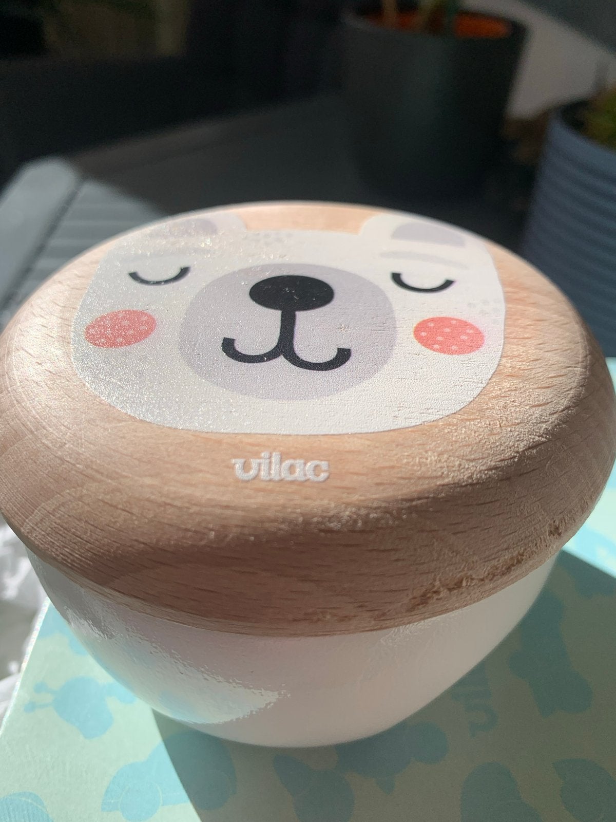 Vilac Muziekdoosje Porselein met Houten Deksel - Beer, Ophalen of Verzenden, Zo goed als nieuw, Overige typen, Met geluid