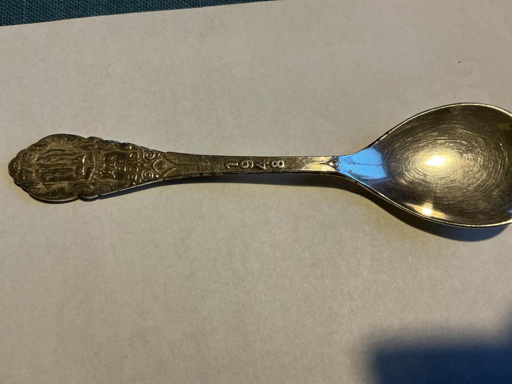 Vintage Theelepeltje 'Trouw aan de Bond' 1948 - Sola 90, Ophalen of Verzenden