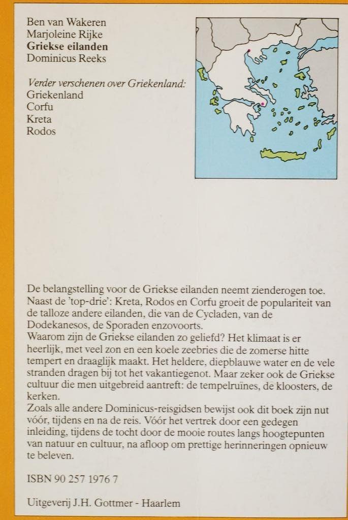 Griekse Eilanden - Dominicus reisgids (1986), Boeken, Reisgidsen, Overige merken, Verzenden, Europa, Zo goed als nieuw