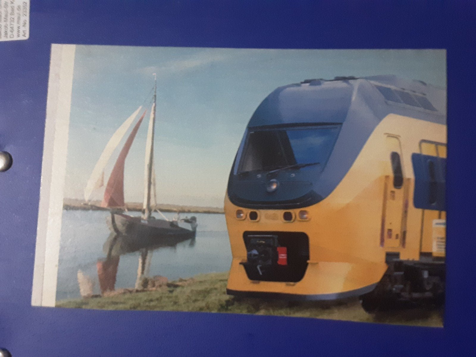 NS Trein en Zeilboot Afbeelding, Verzamelen, Ophalen of Verzenden