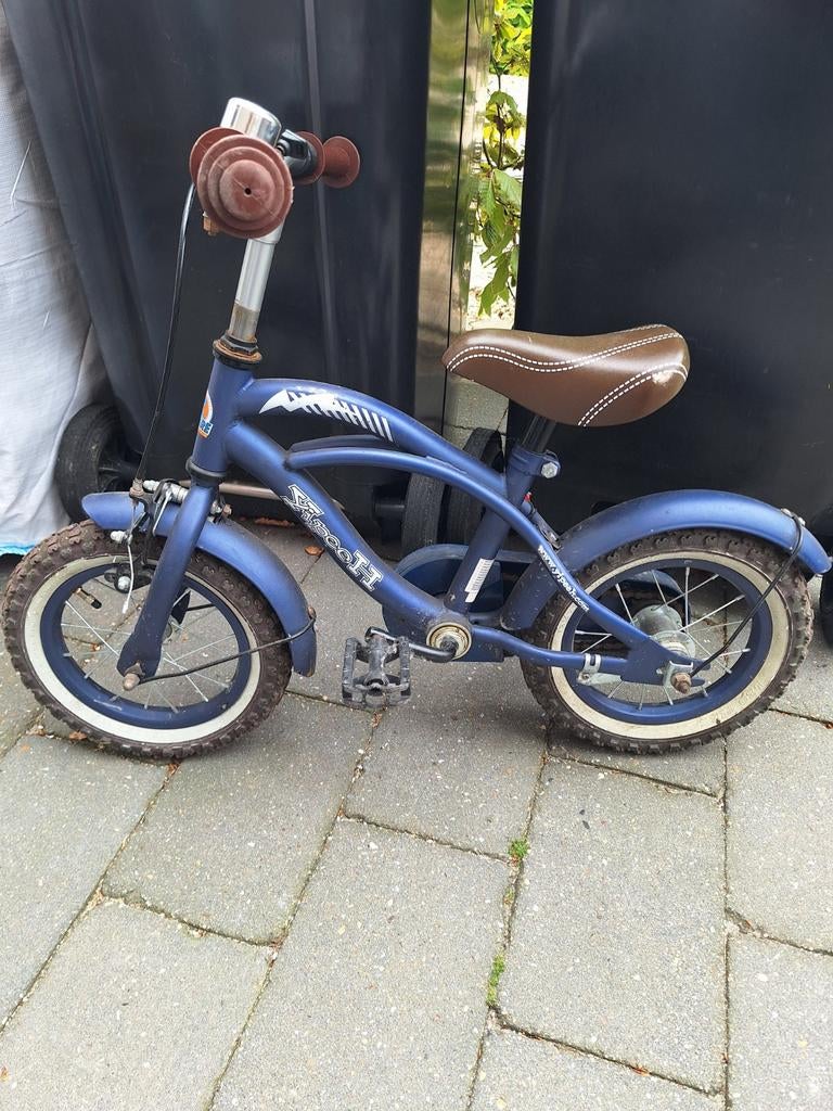 Blauw Peuterfietsje - Gebruikt maar in goede staat, Ophalen, Gebruikt, Terugtraprem, Minder dan 16 inch