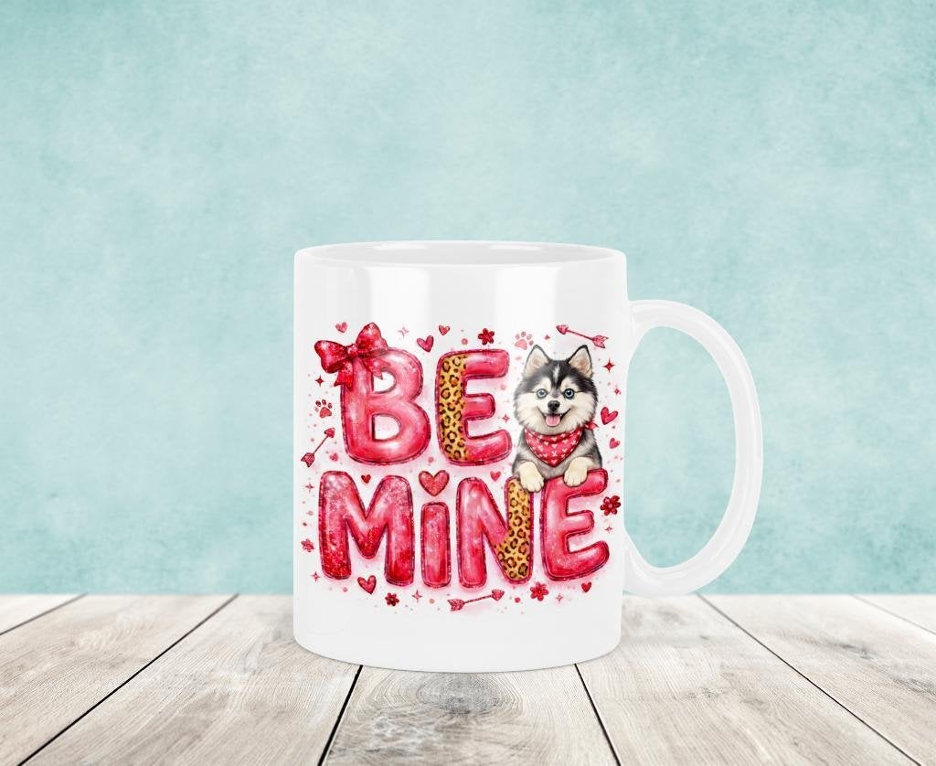 Pomsky - Be Mine Valentijnsdag Mok, Verzenden, Keramiek, Nieuw, Overige stijlen