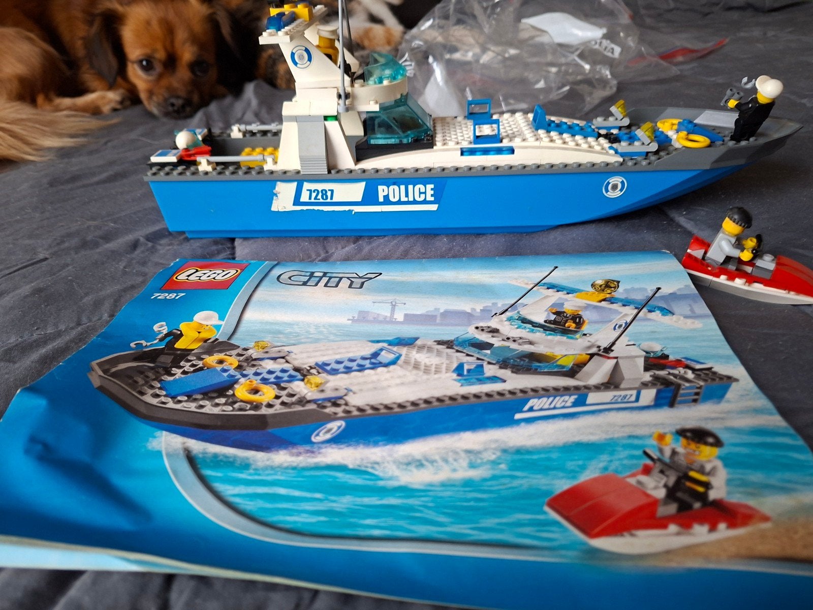 LEGO City Politieboot 7287 - Compleet met boekje, Ophalen of Verzenden, Zo goed als nieuw, Overige merken