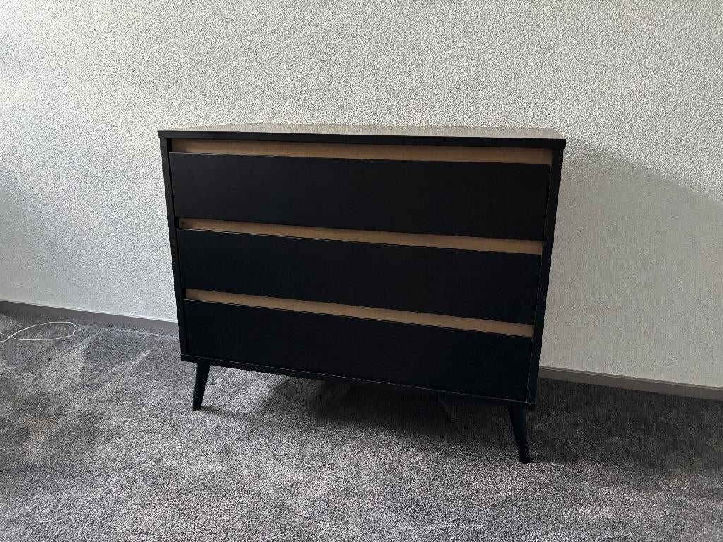 Europe Baby Sterre Commode Zwart / Oak (van babypark), Ophalen, 50 tot 70 cm, 100 cm of meer, Zo goed als nieuw
