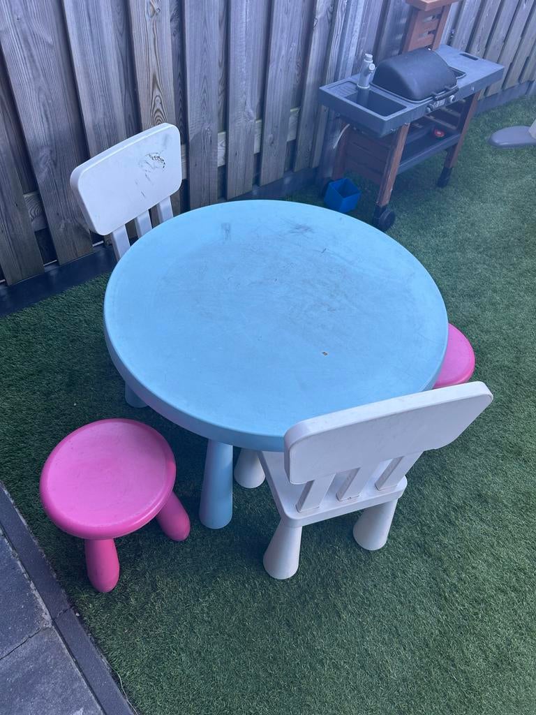 IKEA kinder tafel en stoelen, Ophalen of Verzenden, Gebruikt, Tafel(s) en Stoel(en)
