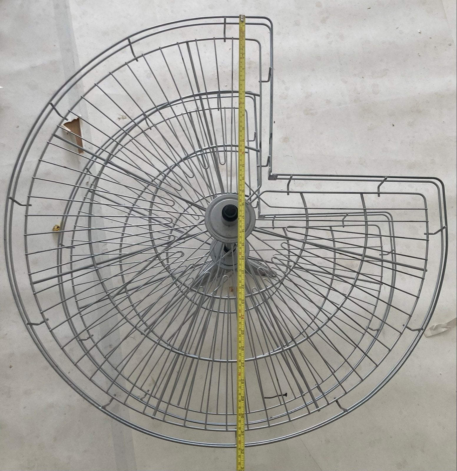 Zware keuken carrousel 82 cm x 47 cm hoekkast oraganiser, Ophalen, Metaal, Grijs, Overige merken