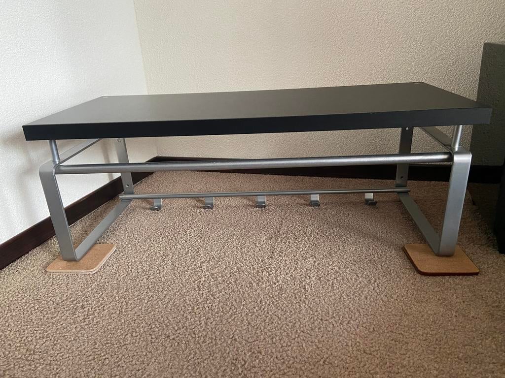 Wandkapstok zwart met rvs, Gebruikt, Minder dan 100 cm, Metaal, Ophalen