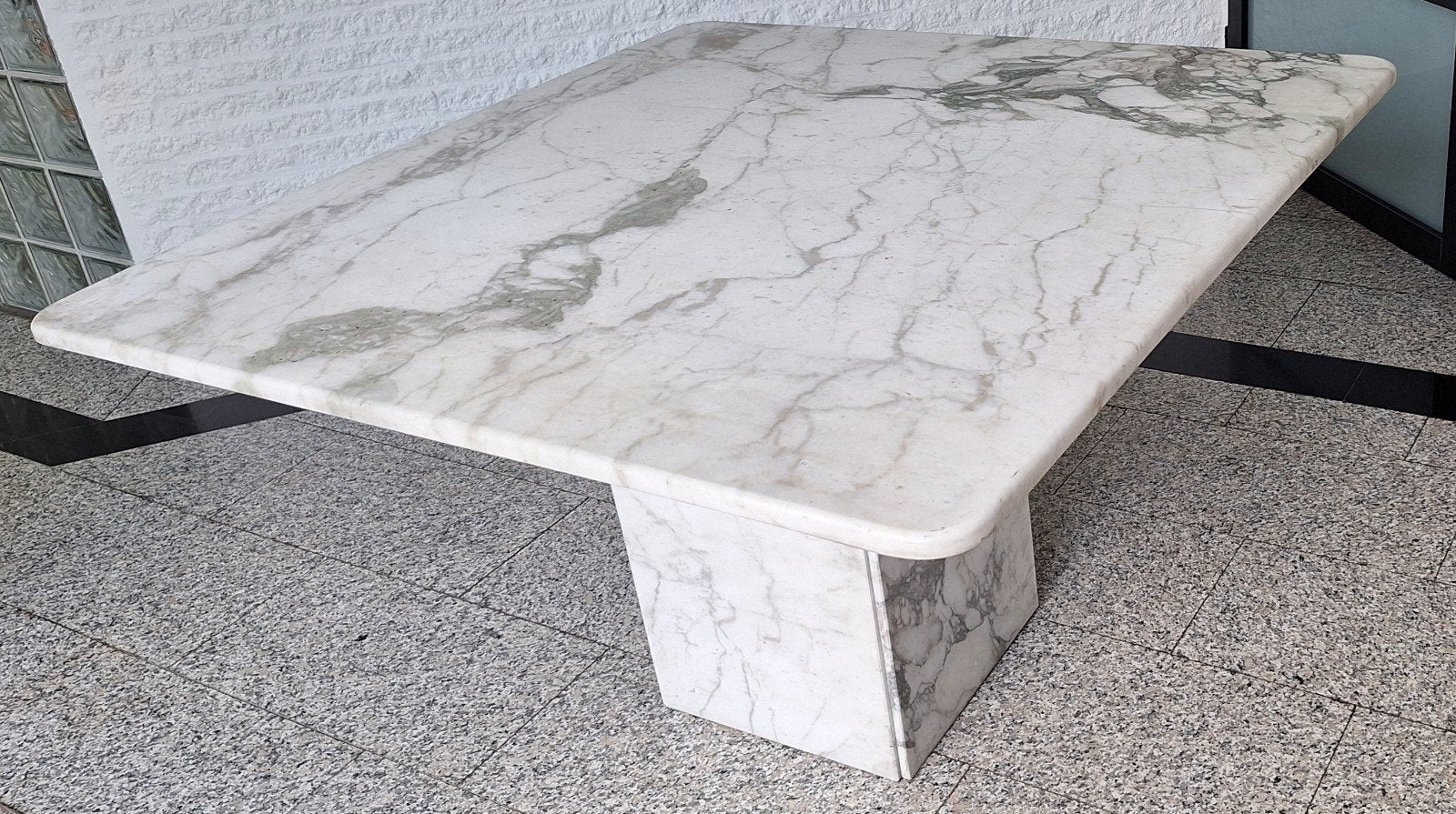 Luxe marmeren eettafel, Huis en Inrichting, Tafels | Eettafels, Ophalen, Rechthoekig