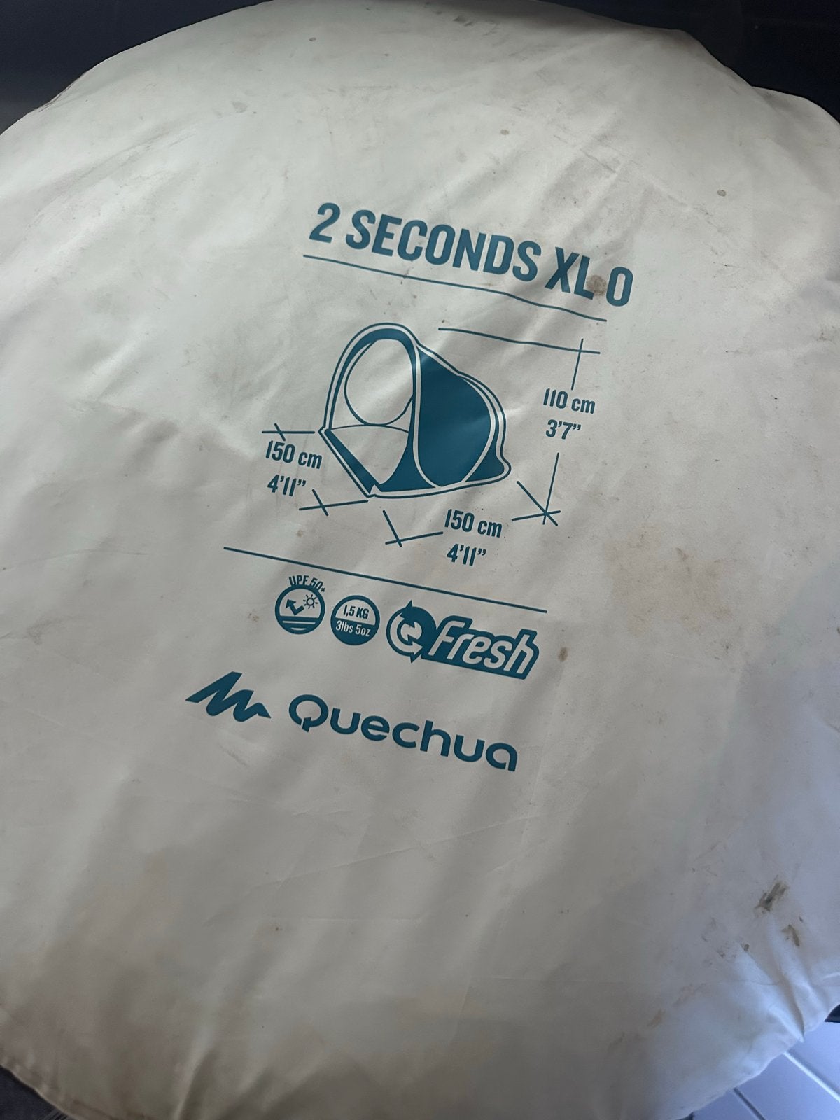 Quechua 2 Seconds XL 0 Tent - Zo goed als nieuw, Ophalen of Verzenden, Zo goed als nieuw, Tot en met 2