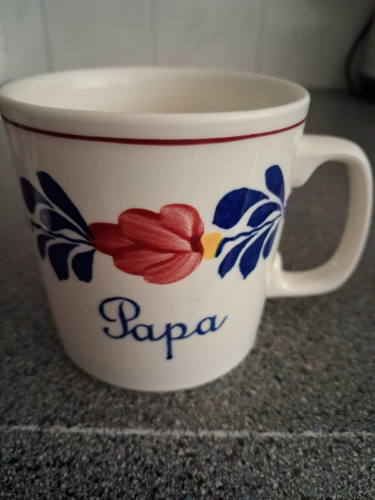 NIEUW ! ORIGINELE BOERENBONT BOCH "PAPA" MOK + 2 EIERDOPJES, Huis en Inrichting, Keuken | Servies, Overige materialen, Landelijk/Boerenbont
