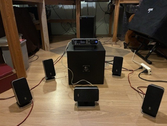 Logitech Z-5400 THX 5.1 Speakerset (310W RMS), Ophalen, Gebruikt, Audiokanaal 5.1, Logitech