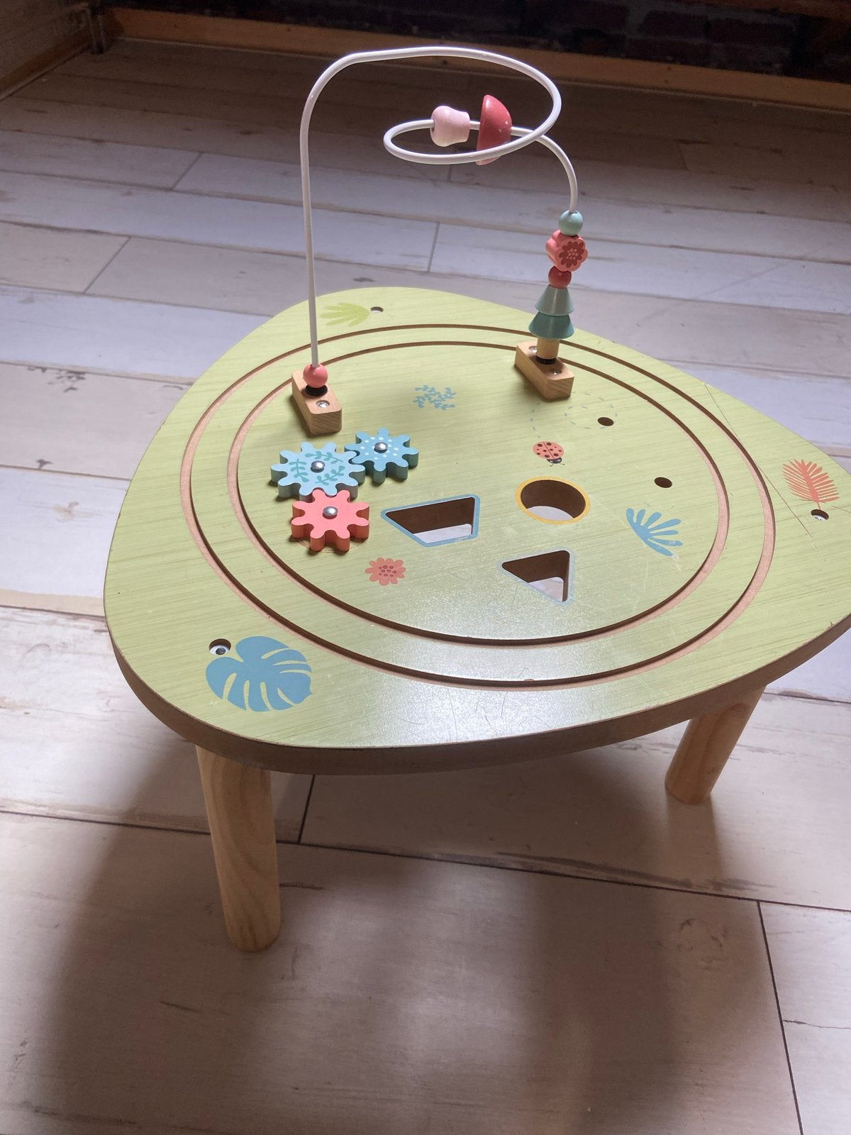 Houten activiteiten tafel met kralen en tandwielen, Kinderen en Baby's, Ophalen, Gebruikt, Overige typen