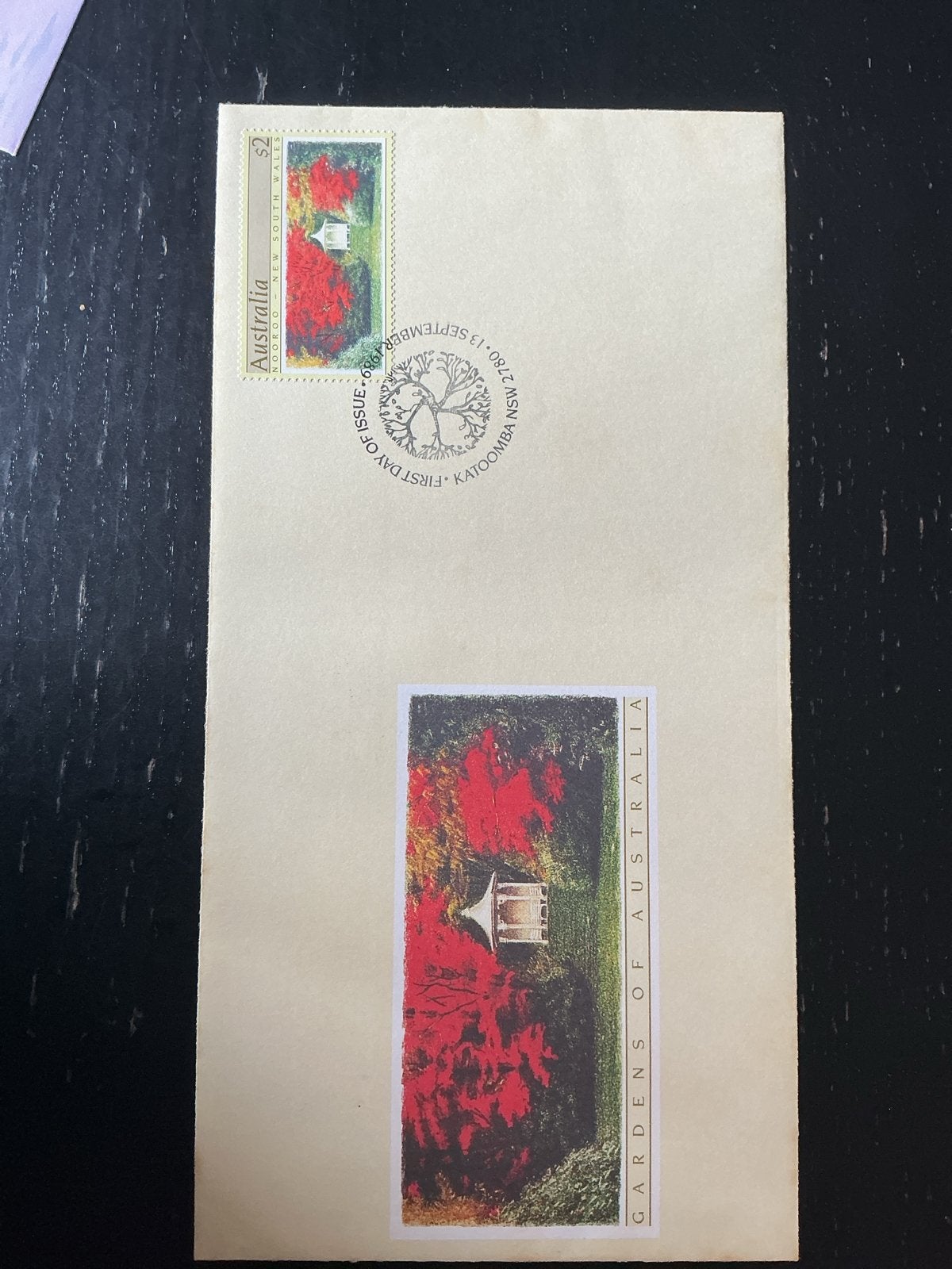 Australische Eerste Dag Cover - Tuinen van Australië, Postzegels en Munten, Postzegels | Eerstedagenveloppen, Ophalen of Verzenden