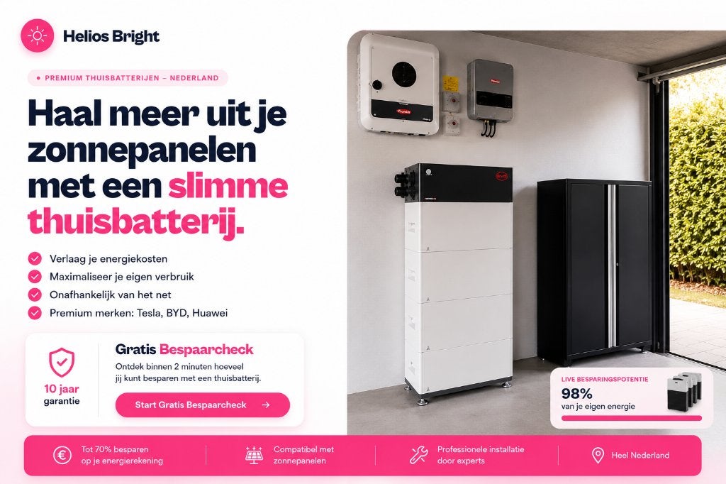Thuisbatterij Groningen | Gratis Besparingsscan, 24-uursservice, Onderhoud