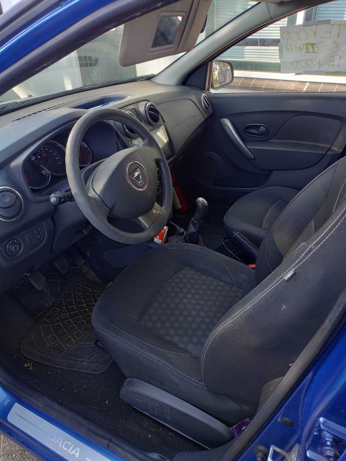 Dacia Logan !TOP STAAT! 0.9 66KW TCE MCV 2014 Blauw, Auto's, Voorwielaandrijving, 40 €/maand, Zwart, Alcantara