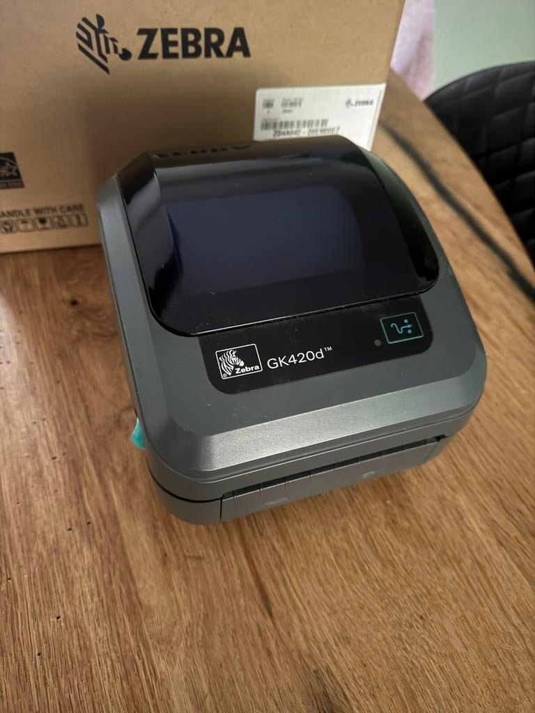 Zebra GK420d Labelprinter + Kabels + Doos, Computers en Software, Labelprinters, Ophalen of Verzenden, Zo goed als nieuw