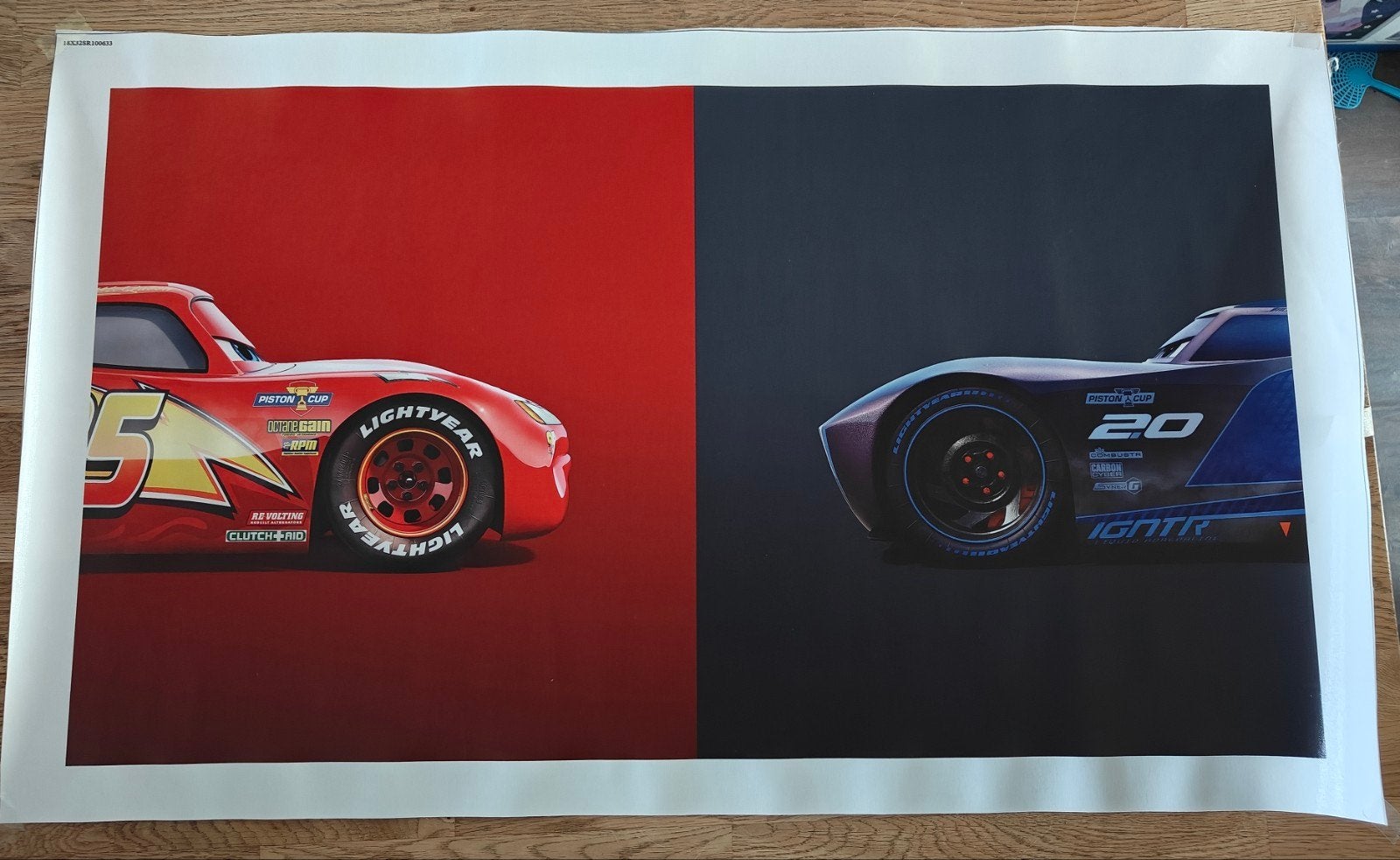 Cars 3 Lightning McQueen & Jackson Storm Poster, Rechthoekig Liggend, Nieuw, Ophalen of Verzenden, A1 t/m A3