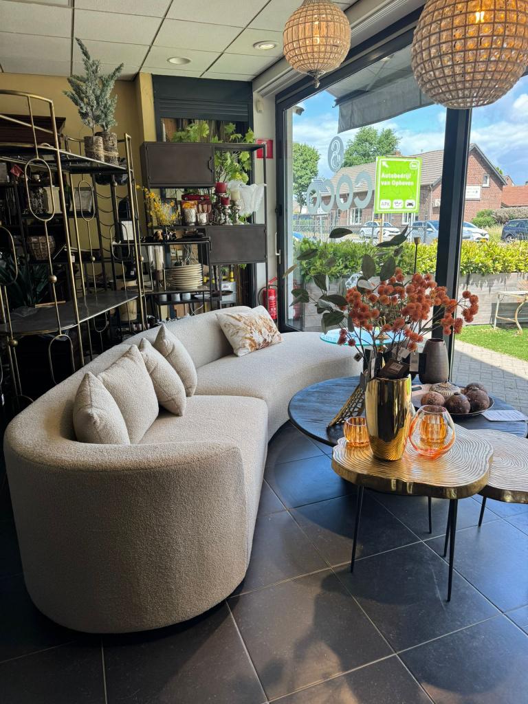 NIEUWE LUXE DESIGN BANK Richmond - Furry Sand TOPKWALITEIT, Ophalen, Richmond Interiors, 75 tot 100 cm, Stof