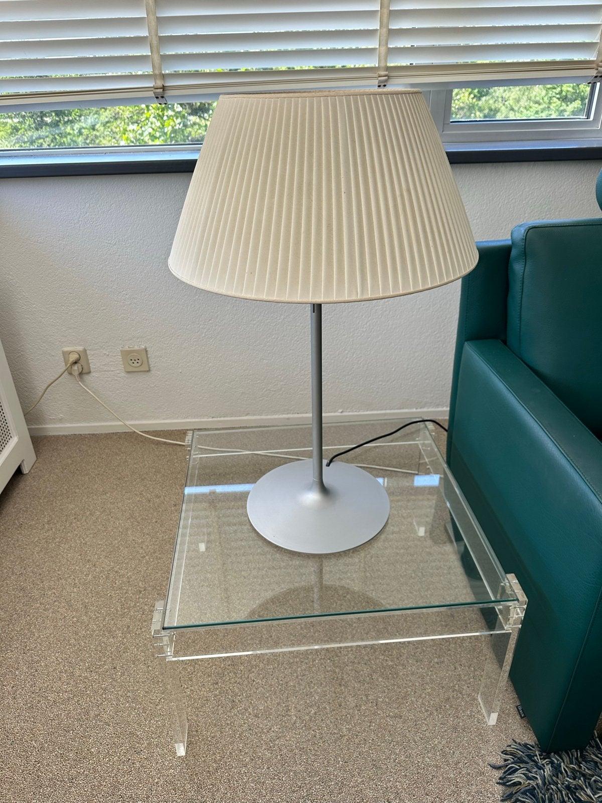Flos Romeo Soft Tafellamp - Philippe Starck Design, Huis en Inrichting, Lampen | Tafellampen, Ophalen, Gebruikt, Stof, 50 tot 75 cm