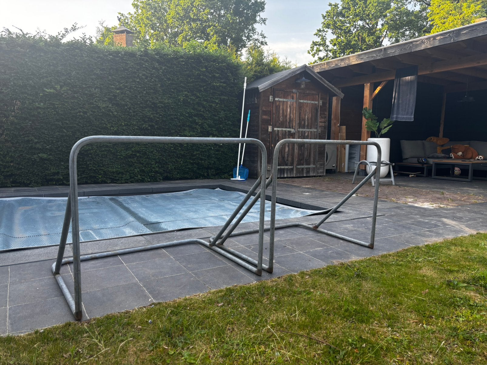 2 metalen voetbal goals / voetbaldoeltjes, Sport en Fitness, Voetbal, Maat XL, Ophalen, Zo goed als nieuw, Overige typen