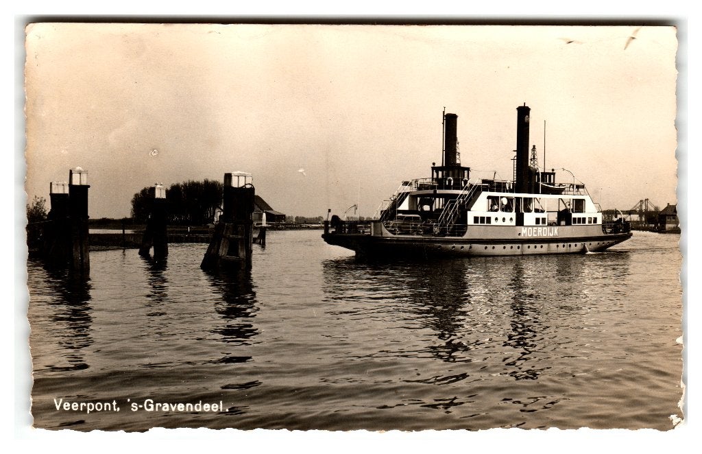 's-Gravendeel, Veerpont, Verzenden, 1940 tot 1960, Gelopen, Zuid-Holland